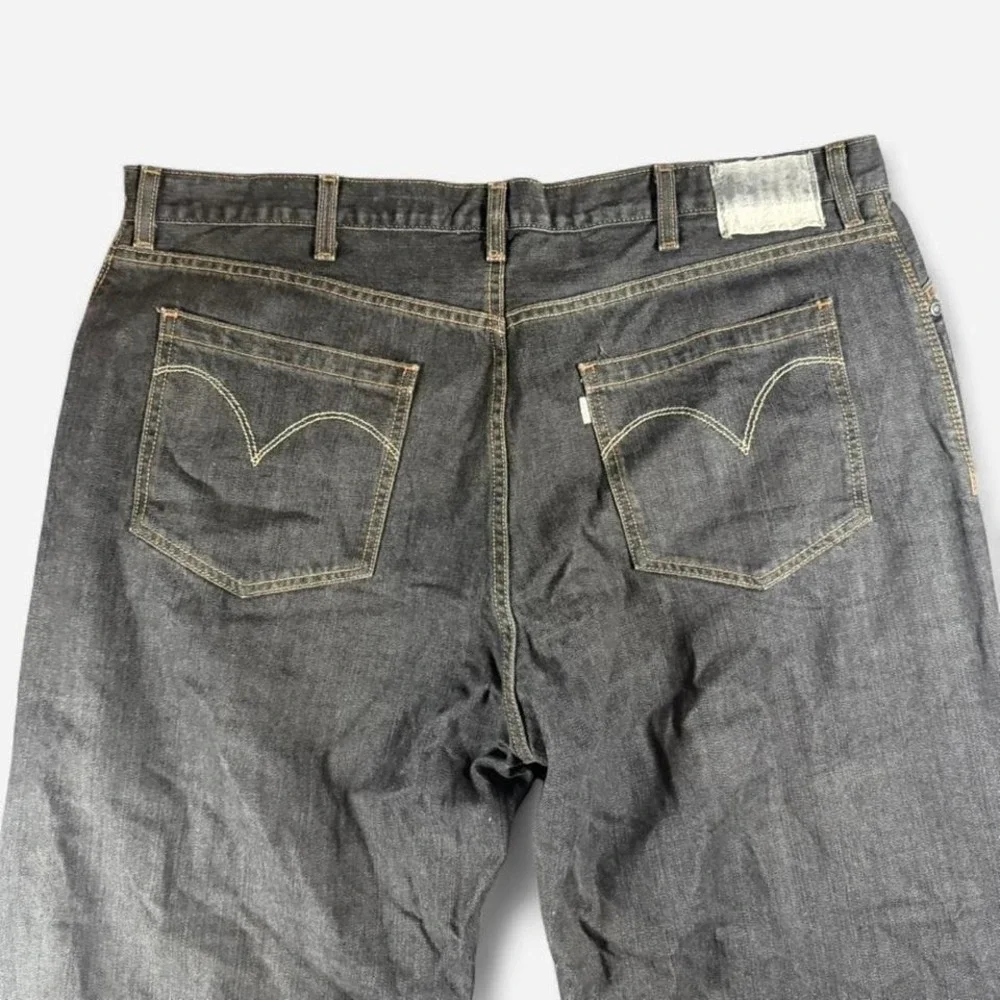 Vintage‎ Y2K Levi SilverTab Baggy Wide Leg Fit Black Denim Jeans Mens Size 42x30
